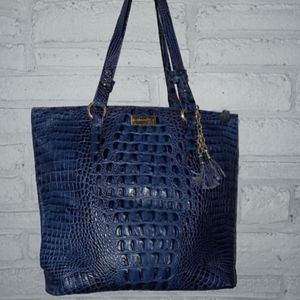 Brahmin vista blue tote bag